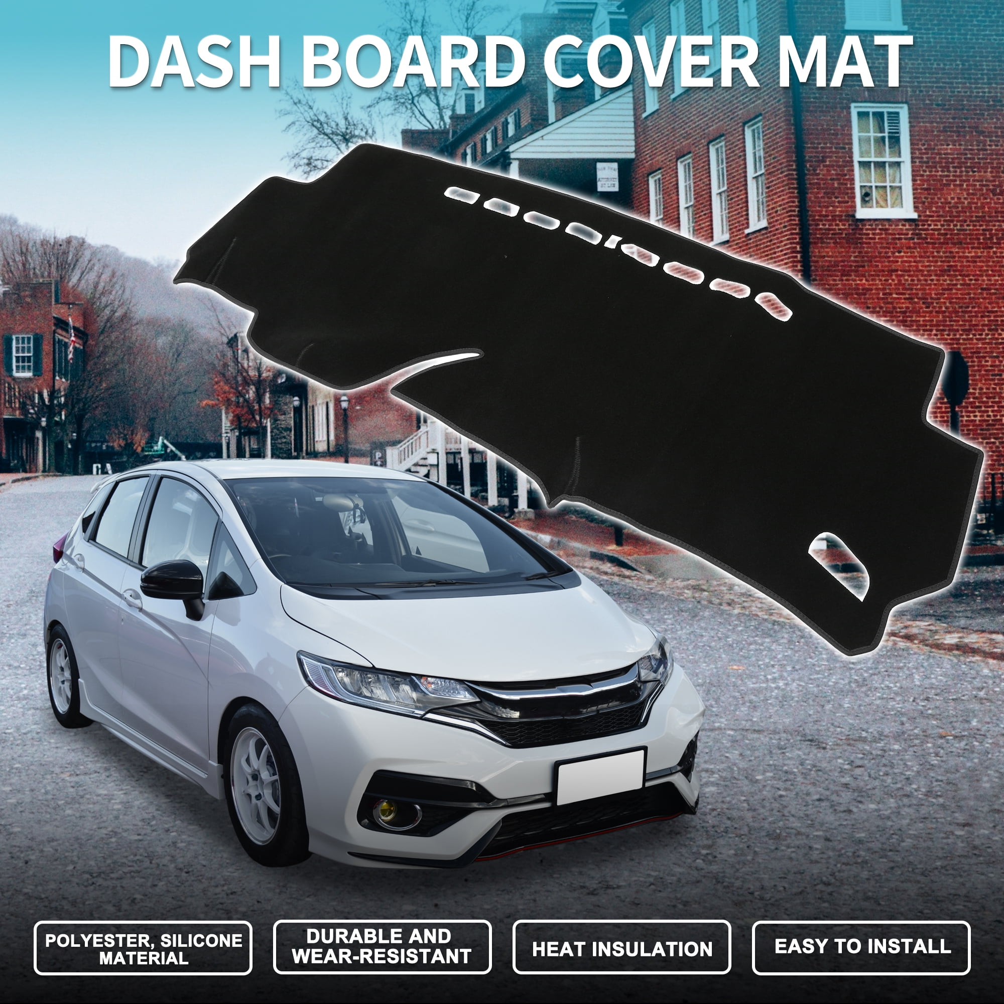 Unique Bargains Dash Cover for Honda Fit Non-Slip Center Console Dash Board Mat