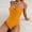 Orange, variant on MSJUHEG Womens Swimsuits One Piece Bandeau Bathing Suits Womens Swim Strapless Bathing Suits Halter Swimwear Swimsuits for Women Cute One Piece Swimsuit Blackish Green L