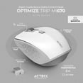 thumbnail image 2 of Mouse Inalámbrico ACTECK OPTIMIZE TRIP MI670 1600dpi 4 Botones USB 2.4 Ghz Blanco AC-934138, 2 of 7