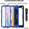thumbnail image 6 of Galaxy Tab S6 Lite 10.5" Case, P610 615 Case, Allytech Silicone Impact-Resistant Kids Friendly With Shoulder Strap Kickstand Shockproof Case Cover for Samsung Galaxy S6 Lite 10.4", Blue, 6 of 6