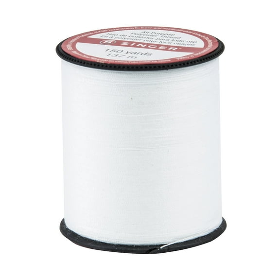 Singer All-Purpose Polyester Thread 150yd-White (Pack of 2)