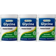 3 Pack Best Naturals Glycine 1 Lb Powder