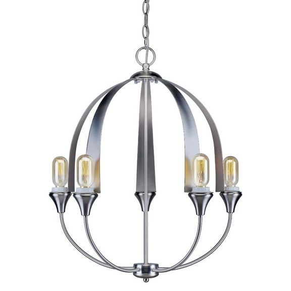 Forte Lighting 7087-05 5 Light 20" Wide Chandelier - Nickel