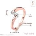 thumbnail image 3 of EOEMY 18K Rose Gold Plated Fashion Ring Aaa Zirconia Women B157-6, 3 of 7