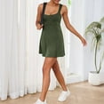 thumbnail image 4 of Wiyuqeen Athletic Dresses for Women with Built in Shorts Solid Backless Golf Tennis Dresses Scoop Neck Sleeveless Side Slit Rompers Mini Dresses, 4 of 9