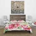 thumbnail image 2 of Designart 'Roses and Gerber Flowers Watercolor' Country Duvet Cover Set, 2 of 4