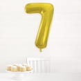 thumbnail image 3 of Unique Industries Foil Big Number 7 Shaped 34" Gold Solid Print Balloon, 3 of 4