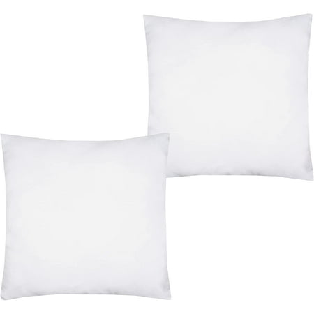 Ruvanti - Throw Pillows Insert Pack of 2 (20 inch x 20 inch) Soft and Cozy Square Decorative Pillows Fluffy Filler Prefect for Sofa Couch Pillows Bed Living Room Outdoor Pillows - White