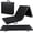 Black, variant on 6' x 2' x 2" PU Leather Exercise Tri-Fold Gym Fitness Mat For Gymnastics, Aerobics, Yoga, Martial Arts
