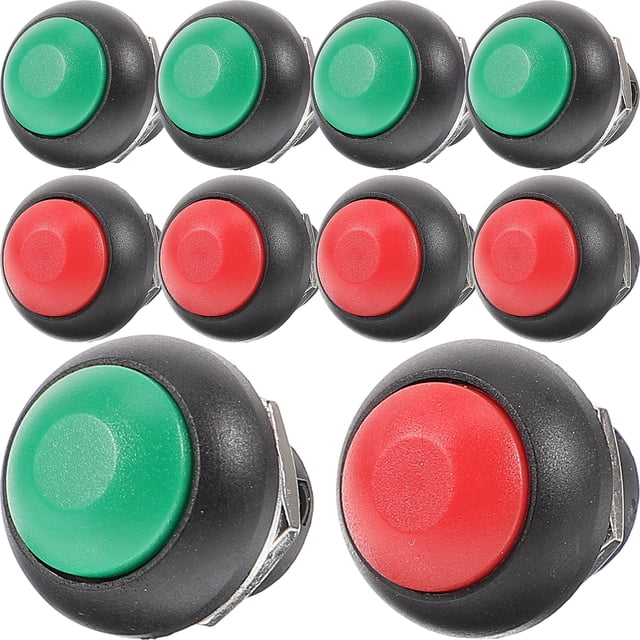 10 Pcs Bouton de Sonnette Bouton de Réinitialisation Automatique Bouton de Sonnette de Porte Accessoire Seulement