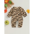 thumbnail image 2 of Wassery Baby Boys Girls Jumpsuits Infant Halloween Clothes Long Sleeve Crew Neck Pumpkin Bat Print Fall Romper Newborn Bodysuit Playsuit 0-18M, 2 of 9