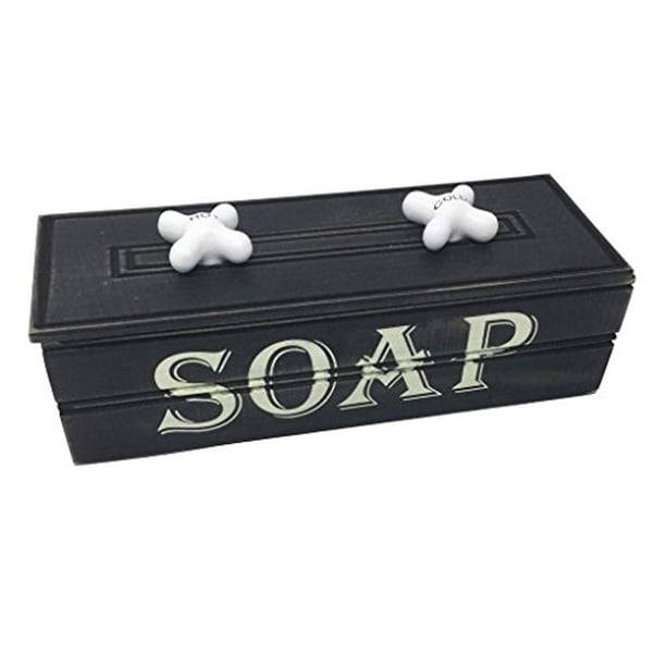 Ohio Wholesale Timeless By Design Vintage Black Soap Box; 4x12.75x4.5
