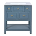 thumbnail image 4 of Solid Wood & MDF Bathroom Vanity | 300lbs Capacity for Bathroom Goods | Have Convenient Storage, 4 of 7