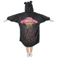 thumbnail image 2 of FORMRS Wearable Blanket Hoodie with Sleeves for Kids Cozy Flannel Sweatshirt, UFO with Hearts Pattern, 2 of 7