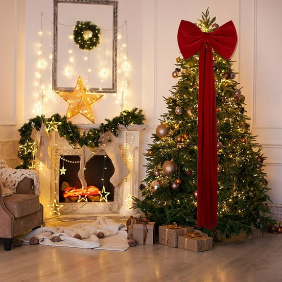 Large Bow Big Coquette Bow Giant Bow for Backdrop Party Wedding Birthday Room Wall Decor Christmas Tree Decoration (Burgundy)