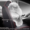 thumbnail image 4 of Fit for TOYOTA 4RUNNER 2016 Seat Cover, PU Leather 5 Seats Full Set Anti-Slip Protect and Upgrade Seats, Black and Red Trim Car Seat Covers, Protect Car Seats, 4 of 9