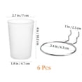 thumbnail image 2 of 6 Sets Pegboard Cups with Pegboard Hooks,Clear Pegboard Cups,Peg Board Cups,Pegboard Organizer Kit for Office Organizing Storage Tools, 2 of 8