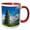 Red/White, variant on 3drose, Isle of Lewis, Land Raiders Monument. Scotland, 11oz Two-tone Yellow Mug