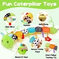 thumbnail image 3 of Baby Sensory Toy 0-6 Month Music Animal Stuffed Plush Caterpillar Toy for Infant 0-3-6 Month Tummy Time with Baby Mirror Crinkle Rattle for 6-12 Month Texture Toy for Newborn Boys Girls Birthday Gifts, 3 of 5