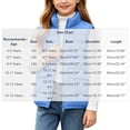 thumbnail image 3 of Spazoro Girls Lightweight Puffer Vest with Patch Pockets, Full Zip Stand Collar Sleeveless Solid Color Warm Quilted Outerwear Gilet Blue Size 5-6, 3 of 9