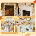 thumbnail image 6 of Guvpev 5.8FT Fall Garland for Mantle, Artificial Autumn Hanging Maple Leaf Garland with Lights, Berry & Pine Cone, Thanksgiving Farmhouse Harvest Decorations for Home, Front Porch, Fireplace, Holiday, 6 of 14