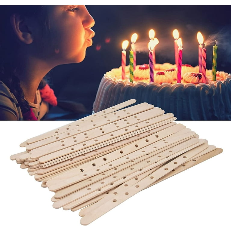 Wooden Wicks, Candle Wick Holder Wood Wicks for Candles Wood Candle Wicks  Reusable Wooden Wax Core Holder for Candle Making(180*10mm7 holes)