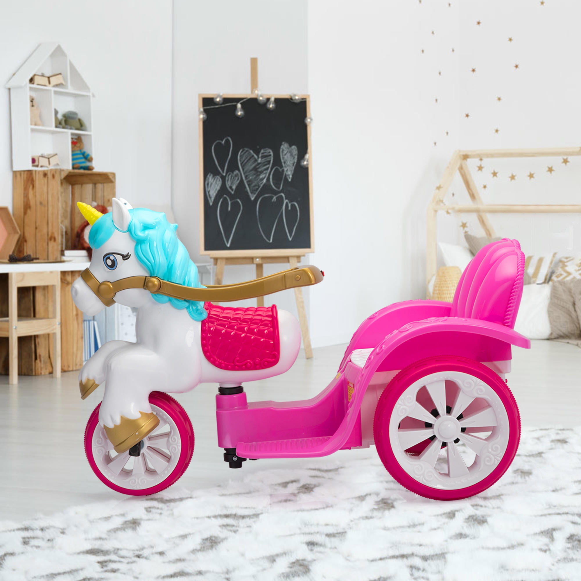 Buy 6V Kids Cars to Ride in Vehicle, Unicorn Carriage Electric Vehicle