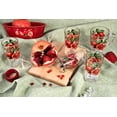 thumbnail image 3 of STP GOODS Pomegranate Decal Tall Glass Set of 6 pcs 7.8 fl oz (230 ml) Drinking Glasses Set Glass Tumblers for Water Juice Milk Cocktail Highball Water Glasses, Red and Clear, 3 of 12