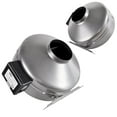 thumbnail image 2 of iPower 10 Inch 862 CFM Inline Duct Window Ventilation Fan for Basement, Kitchen, Grow Tent, Grow Room, Grounded Power Cord, Silver, 2 of 5