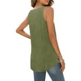 thumbnail image 4 of Timegard Débardeur pour Femmes Été Col en V Sans Manches Blouse Froncée Tunique Décontractée Basique, 4 of 7