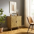 thumbnail image 3 of Art Leon 2-Door Accent Cabinet, Light Brown, Modern Chic Style, 35.8 inch Width, 3 of 5