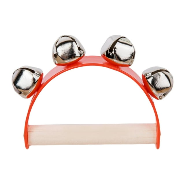 Tambor de instrumento de percusión de s de madera para fiestas, vacaciones, , niñas, regalos Rojo Yuyangstore Pulsera campanilla