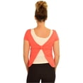 thumbnail image 3 of Camiseta básica recortada Aeropostale para mujer Naranja Extragrande, 3 of 3