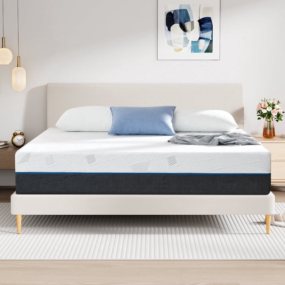 Queen Mattress, GELBIY 10" Queen Gel Memory Foam Mattress in a Box  Breathable Cover