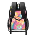 thumbnail image 3 of 16 Inch Transparent Backpack With Lightweight And Durable Design Without Pockets Transparent For Work Business Travel Sports Darkmagenta Tie-Dye Background Rainbow Colors (2), 3 of 7