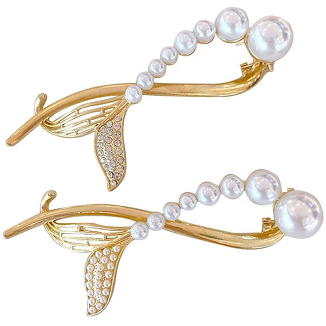 2Pcs Metal Hair Clips Rhinestone Hair Clips Decorative Barrettes Girl Hairpins Hair Clamps