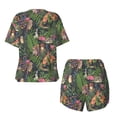 thumbnail image 5 of Lsque Forest Animals And Plants Women's Short-Sleeved Pajama Set - 2 Piece Soft and Lightweight Sleepwear Set-Medium, 5 of 9