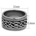 thumbnail image 2 of Anillo Color Plata Para Hombres de Acero Inoxidable Torzales de Metal, 2 of 4