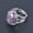 Amethyst, variant on Women's Natural Stone Ring Elegant Four Claw Inlaid Hollow Ellipse Alloy Ring Artificial Gem Semi Precious Stone Inlay Ring Daily Jewelry Gift For Women