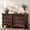 Walnut, variant on Buildhom Farmhouse 3-Drawer Nightstand with Solid Wood Legs, Rustic End Table for Bedroom & Living Room, Walnut