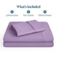 thumbnail image 3 of Bare Home Premium 1800 Collection 3-Piece Bed Sheet Set, Twin, Lavender, 3 of 11