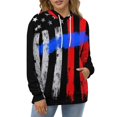 thumbnail image 4 of Thin Blue Line Flag 3d Sweatshirts Hoodie Fashion Casual Personality Men's Women Street Hoodie Pullovers Long Sleeve Comfortable Top, 4 of 6