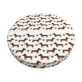 thumbnail image 6 of Uemuo Dachshund Dog Puppy Pattern Round Bar Stool Seat Covers Washable Stool Cushion Slipcover Elastic Bar Chair Covers-13 inch, 6 of 7