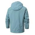 thumbnail image 3 of WTOBBY Men's Winter Waterproof Jacket for Casual Outdoor - Solid Color Hardshell Fashion, Cold Weather Protection, Ideal for Daily Commute, Hiking, and Durable Use,Light Blue 4XL, 3 of 3