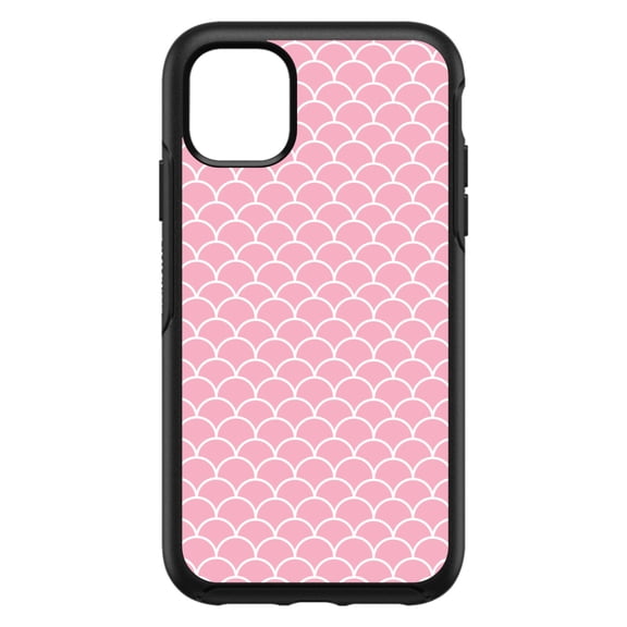 DistinctInk Custom SKIN / DECAL compatible with OtterBox Symmetry for iPhone 11 Pro (5.8" Screen) - Light Pink Scalloped Pattern