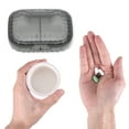thumbnail image 4 of Unique Bargains 1 Pc Pill Case 2 Grid Mini Pill Box Clear Black, 4 of 6