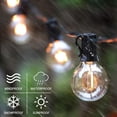 thumbnail image 2 of Cadena de luces para exteriores, 50 pies con 25 bombillas LED G40 inastillables (1 repuesto), cadena de luces impermeables para exteriores, patio, porche, patio, fiesta, patio trasero., 2 of 5