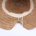 thumbnail image 3 of NMMUED Women Sun Straw Hat Cloche Hat Summer Hat for Women 1920s Vintage Hat Foldable Packable for Beach Vacation Black One Size, 3 of 5