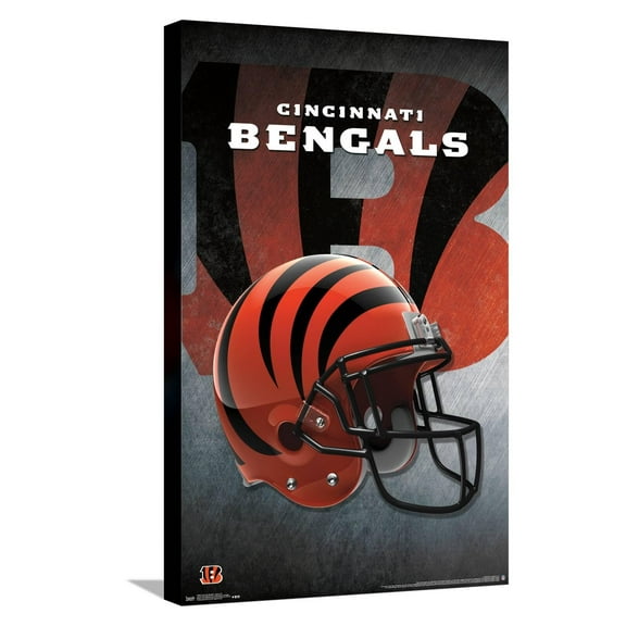 NFL Cincinnati Bengals - Helmet 16 Canvas Wall Poster, 14.725" x 22.375"