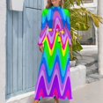 thumbnail image 4 of Groovy Disco Waves - Vestido largo con brillo neón de los años 70 vestidos para mujer Vestidos de mujer Vestidos de novia, 4 of 5